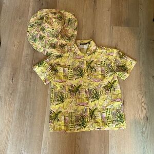 Nasty Gal beach coverup and hat